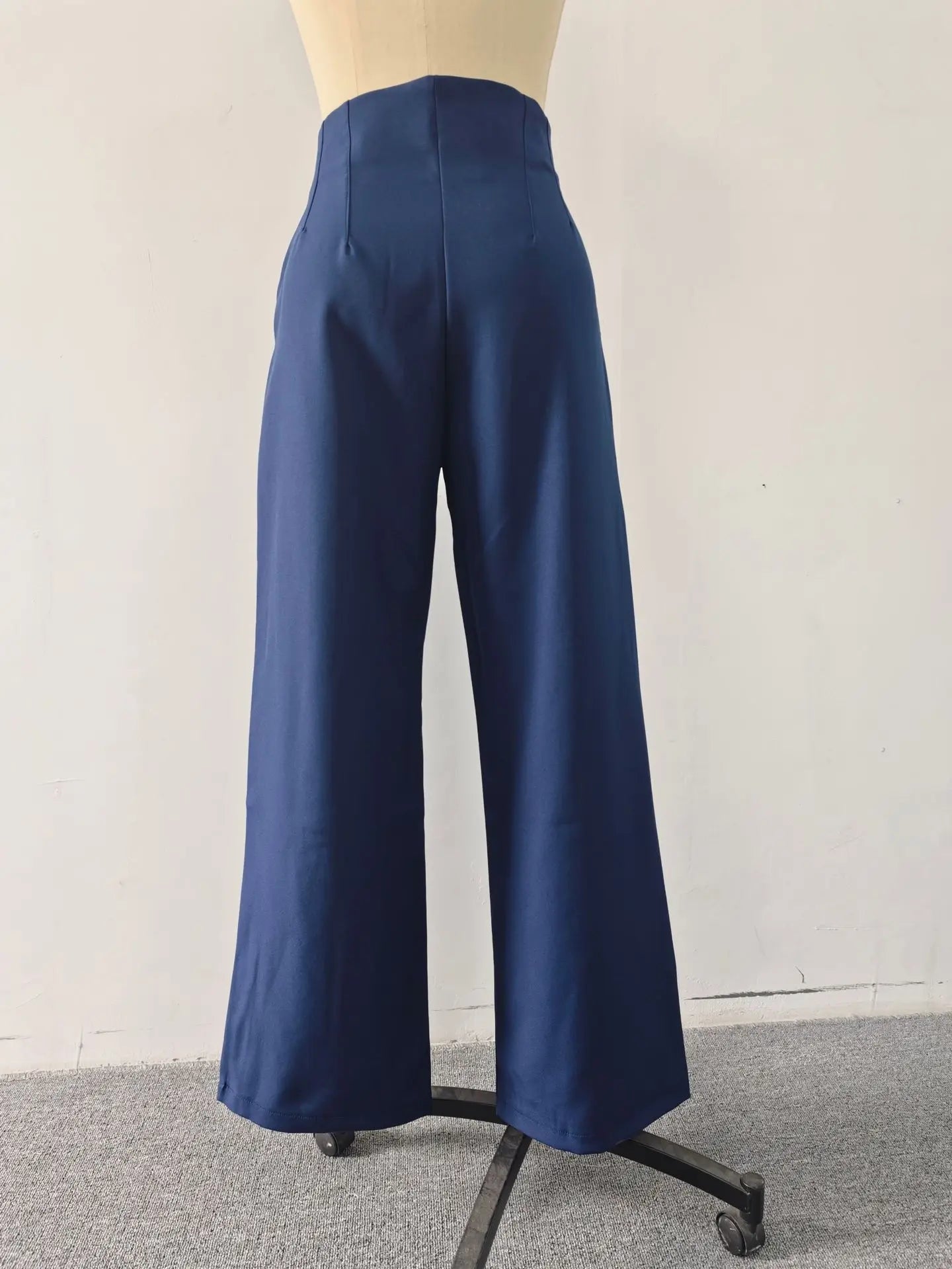 Women's High Waist Wide Leg Pants Elegant Tailored Straight Trousers