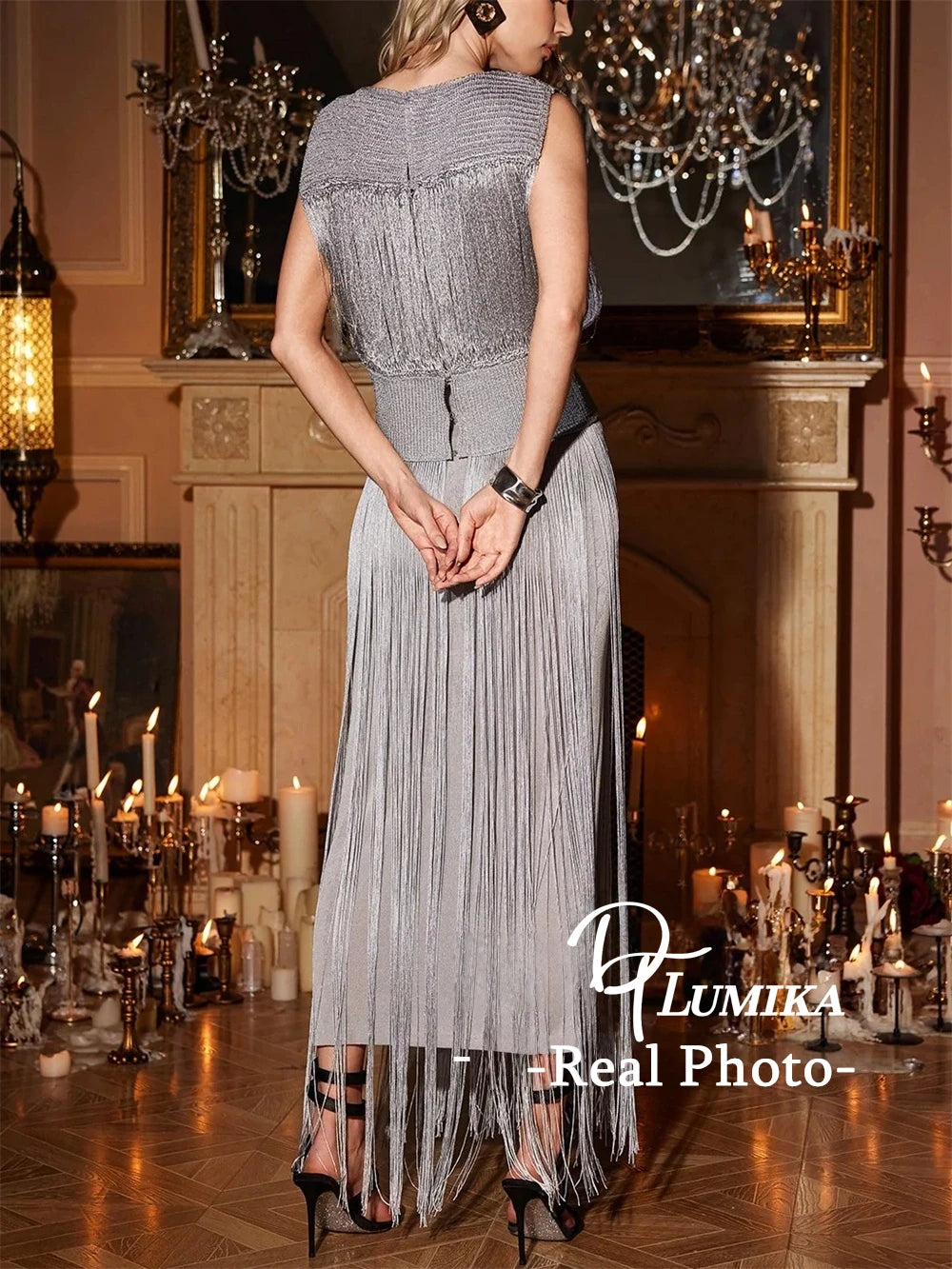 Elegant Tassel Maxi Dress