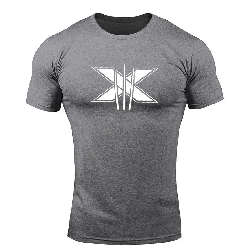 Men's Gym Fitness Clothing Man Cotton Sports Short Sleeve T-shirt