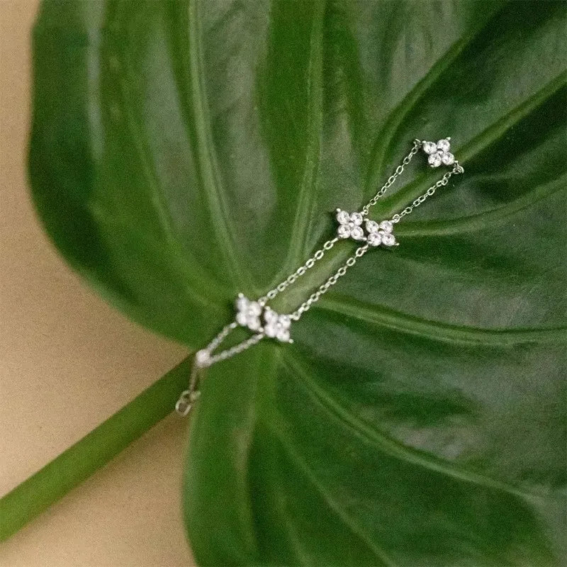 High Quality Crystal Four Leaf Flower Bracelet for Women