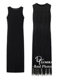 Elegant Tassel Maxi Dress