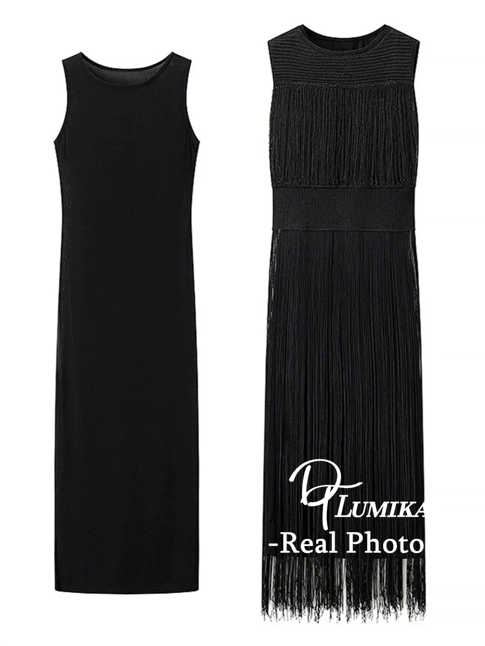 Elegant Tassel Maxi Dress
