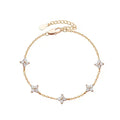 High Quality Crystal Four Leaf Flower Bracelet for Women