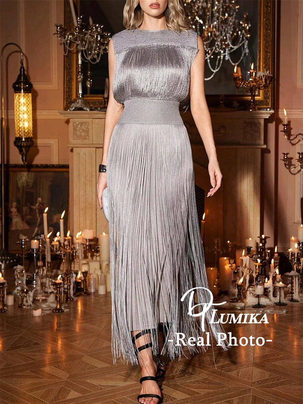 Elegant Tassel Maxi Dress