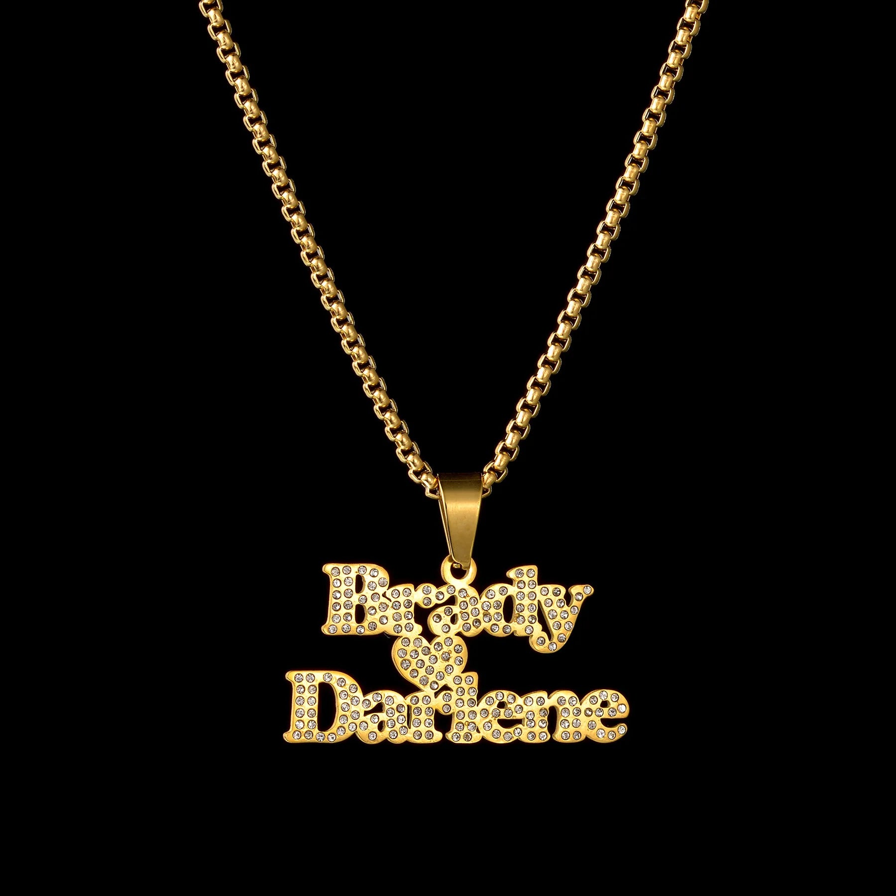 Acheerup Personalized 1-2 Name Pendant Neckalce for Women Stainelss Steel