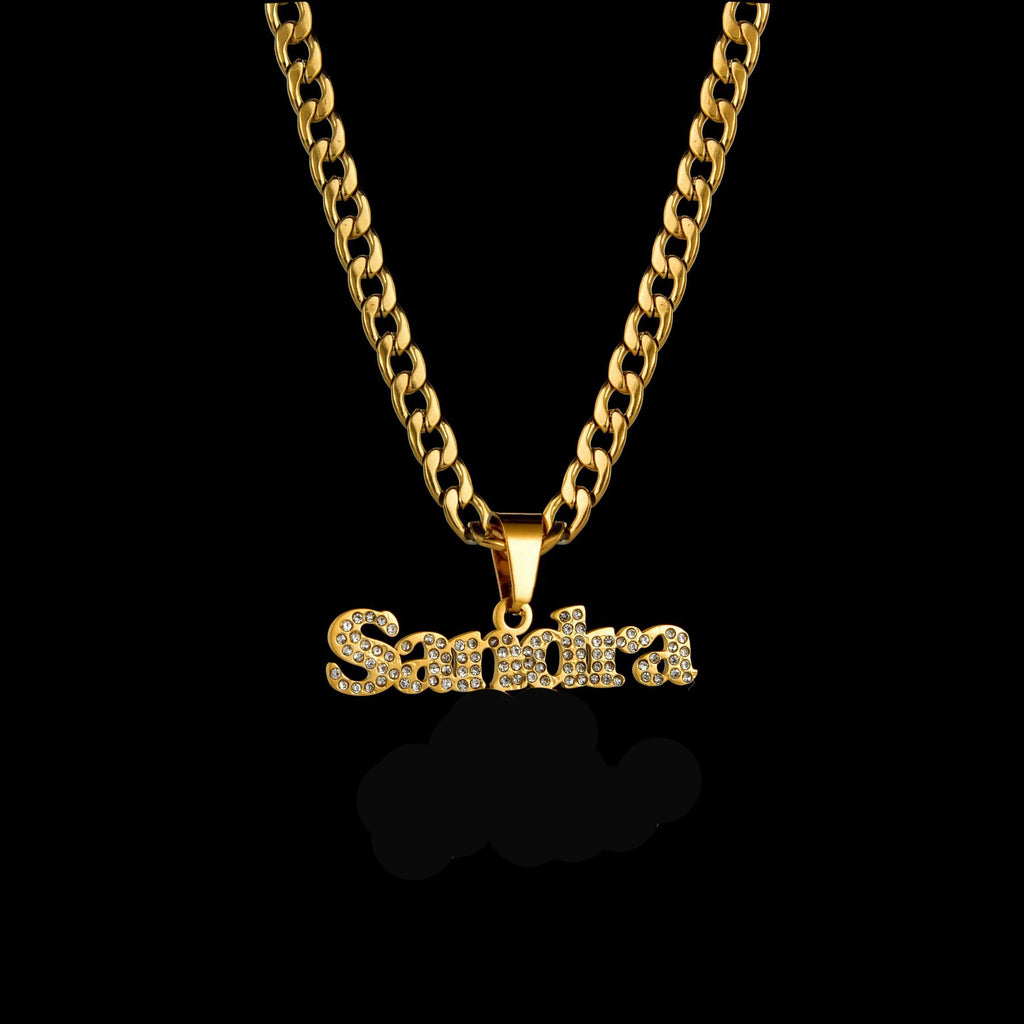 Acheerup Personalized 1-2 Name Pendant Neckalce for Women Stainelss Steel
