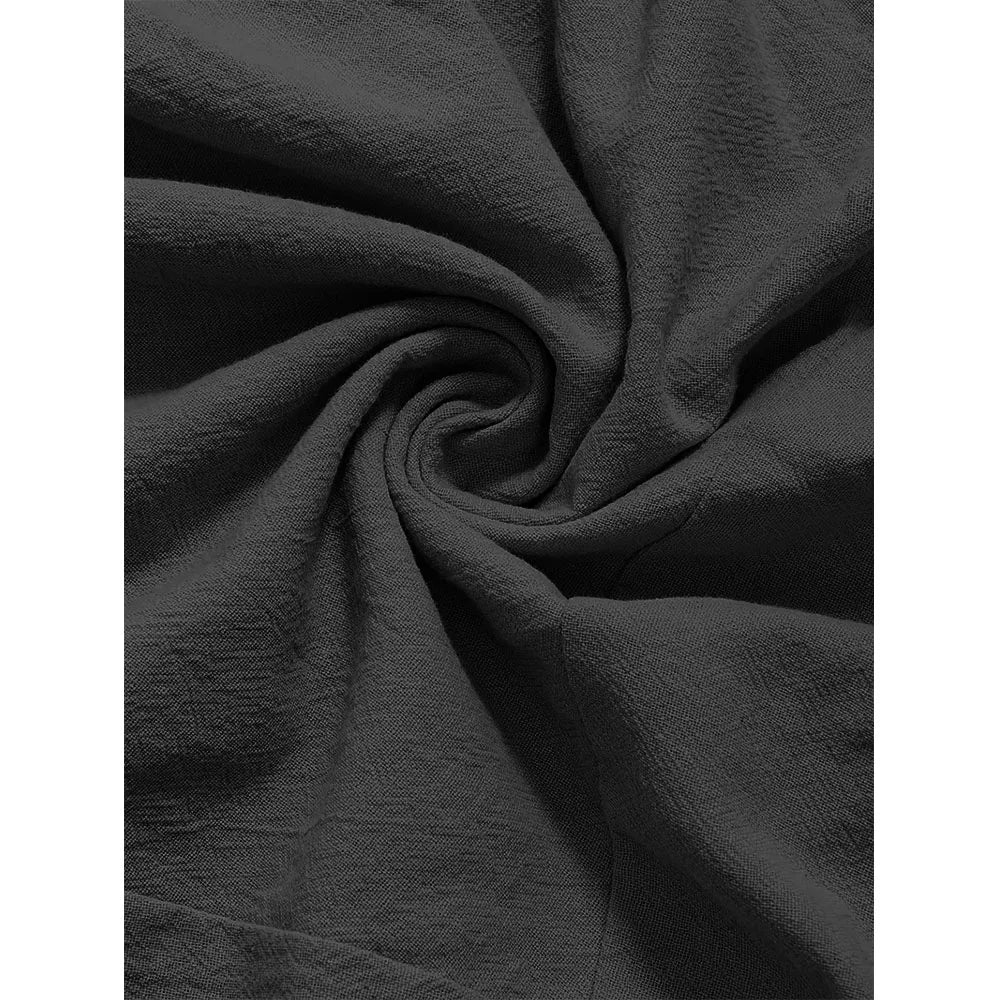 Harem Pants for Men Cotton Linen Drop Crotch Cozy Streetwear Loose Fit