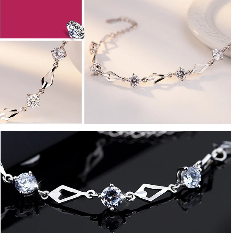 Silver 925 Jewelry Bracelets for Women