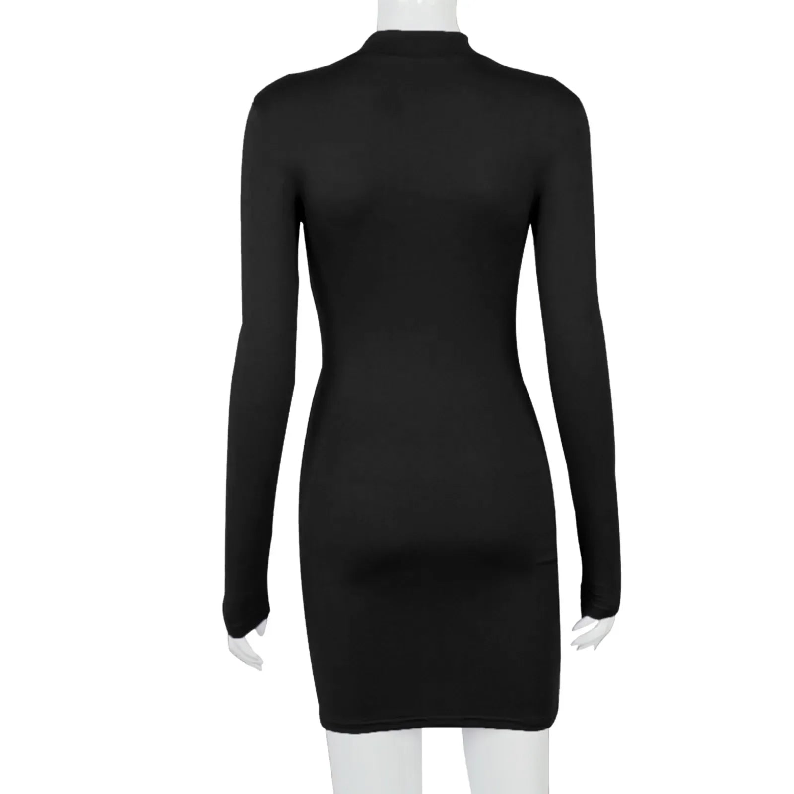 Female Dresses Outfits Women'S Dress Long Sleeve Solid Color Drawstring