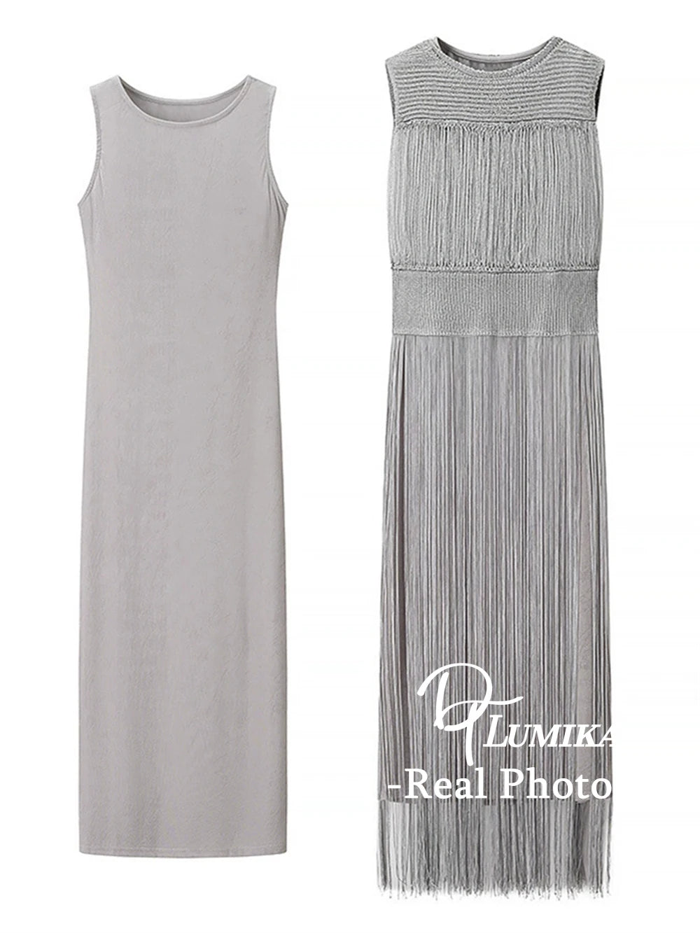 Elegant Tassel Maxi Dress