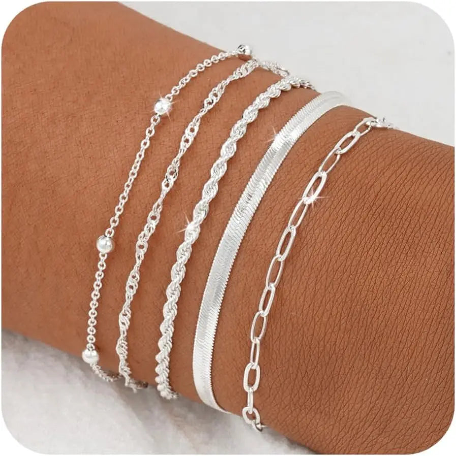 Gold Bracelets for Women, Elegant Adjustable 14K Gold Plated